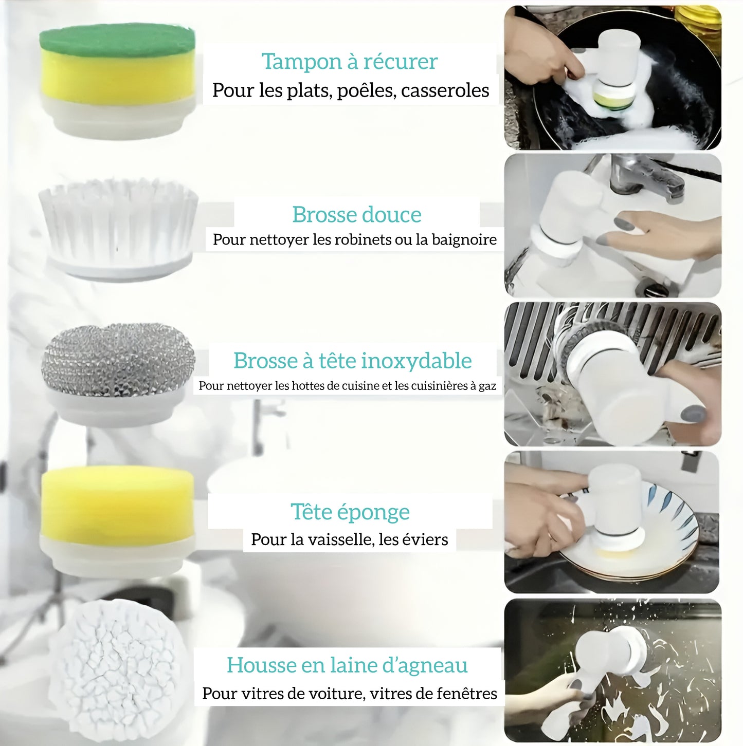 MAGIC BRUSH - Brosse désincrustante à tête multi-fonctionnelle