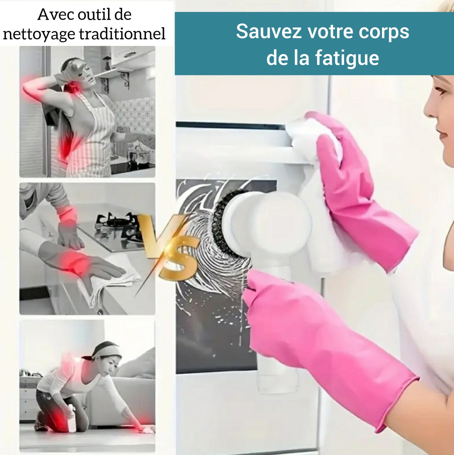MAGIC BRUSH - Brosse désincrustante à tête multi-fonctionnelle