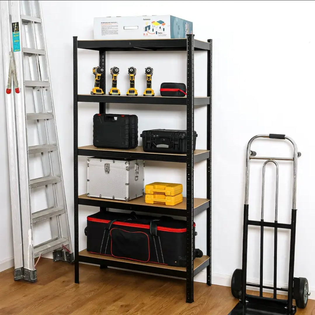 Lot de 2 Étagères Métalliques – 5 niveaux – 875 kg – Montage sans vis