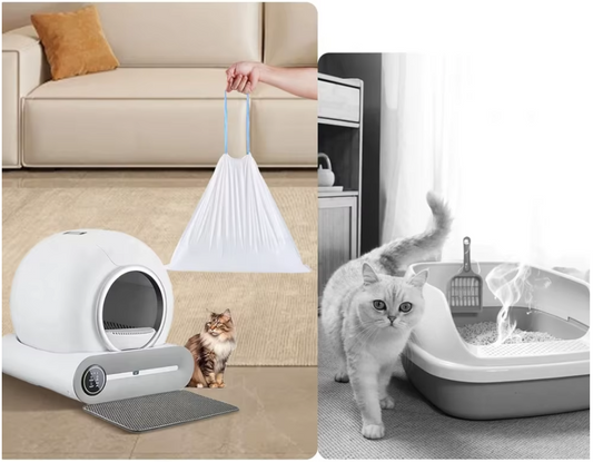 270 Sacs à Litière pour Chat – 18 Rouleaux, 45x50 cm, avec Cordons de Fermeture