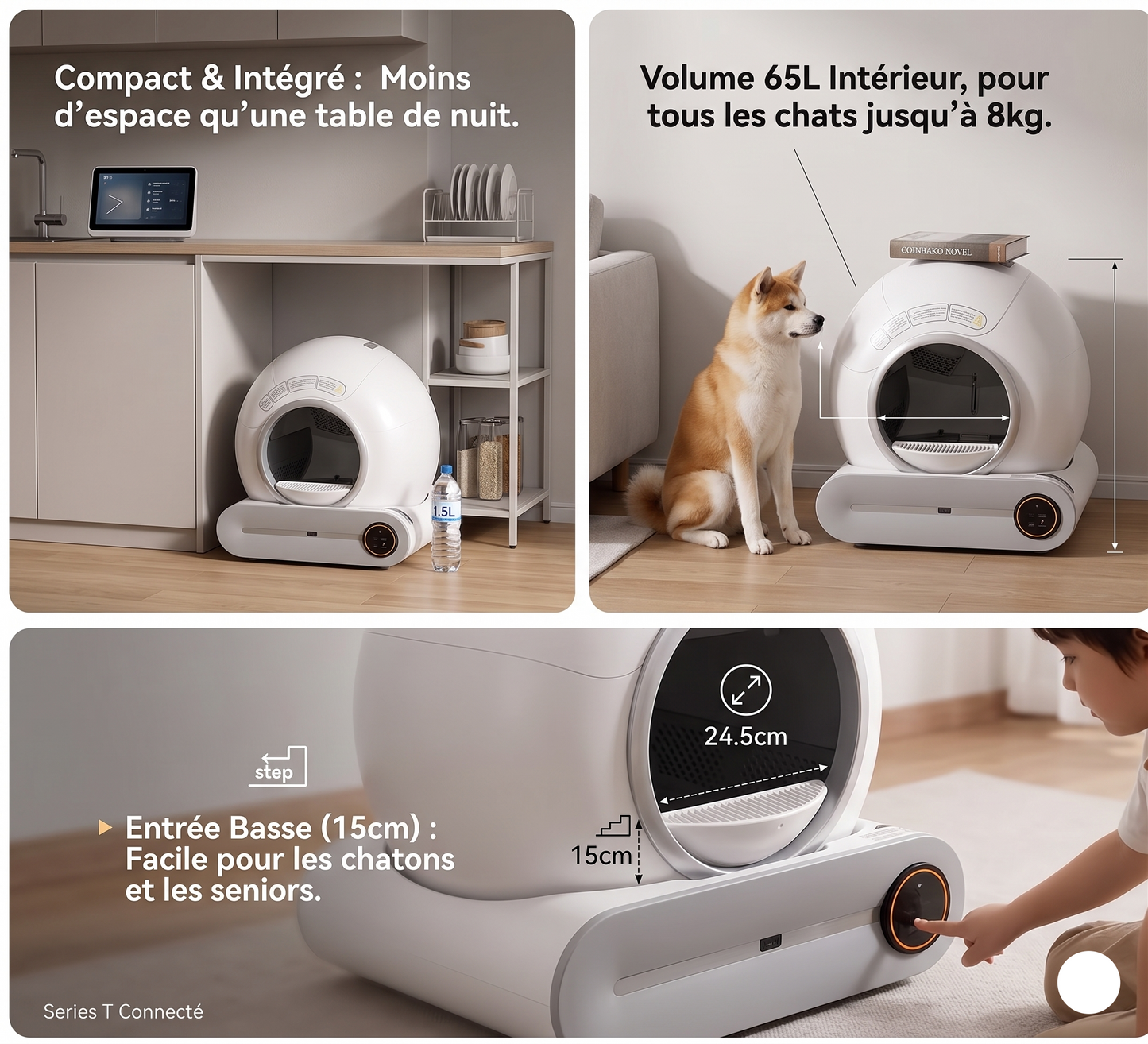 Litière Automatique Connectée Pour Chat
