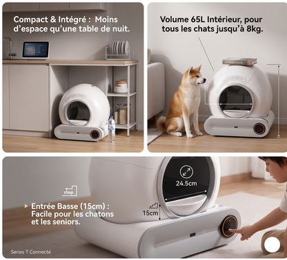 Litière Automatique Connectée Pour Chat