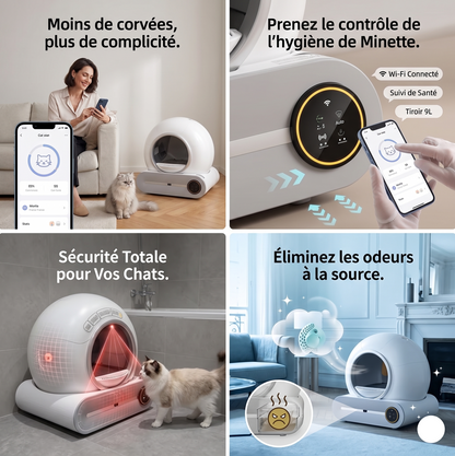 Litière Automatique Connectée Pour Chat