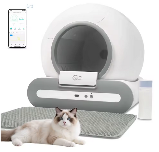 Bac à Litière Automatique Intelligent – Nettoyage Automatique & Contrôle via Application