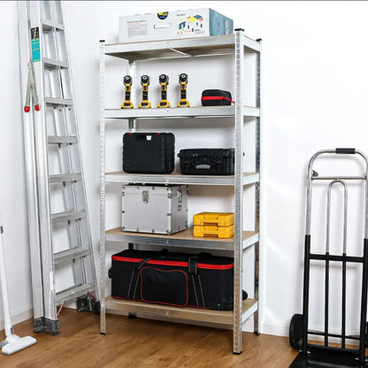 Lot de 2 Étagères Métalliques – 5 niveaux – 875 kg – Montage sans vis