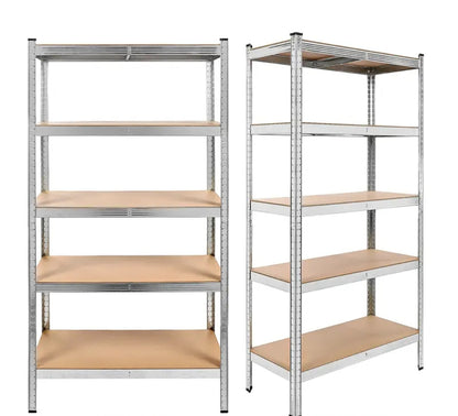 Lot de 2 Étagères Métalliques – 5 niveaux – 875 kg – Montage sans vis