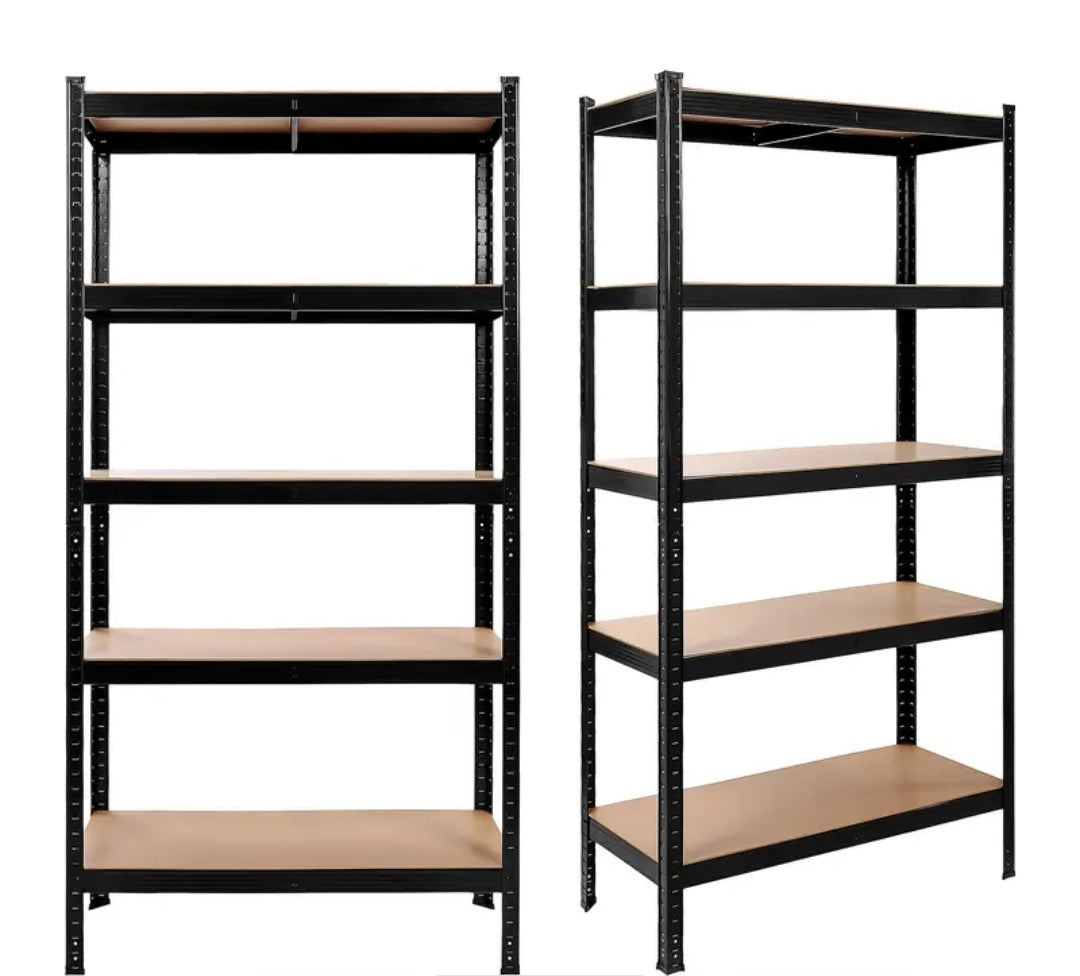 Lot de 2 Étagères Métalliques – 5 niveaux – 875 kg – Montage sans vis